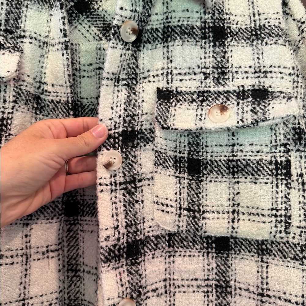 Plaid Button-Up Jacket - Picture 2 of 3